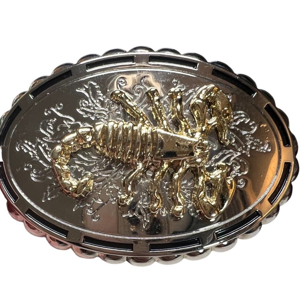 Mexican Scorpion Alacran Charro Cowboy Belt Buckle Leather Braided Made n Mexico - Picture 2 of 9